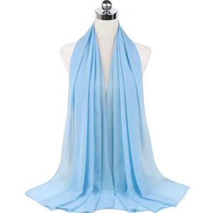 Plain Chiffon Hijabs Sky Blue