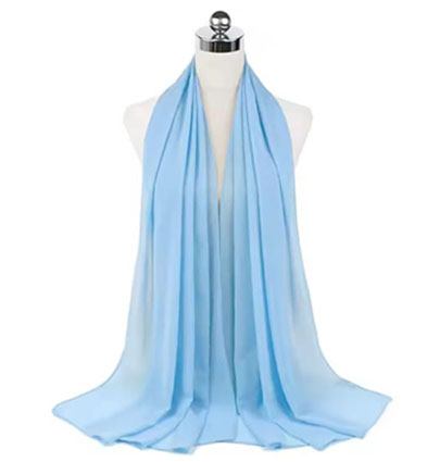 Plain Chiffon Hijabs Sky Blue