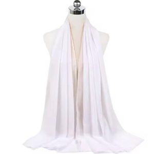 Plain Chiffon Hijabs Ash White