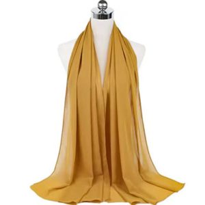 Plain Chiffon Hijabs Dark Yellow
