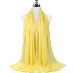 Plain Chiffon Hijabs Light Yellow