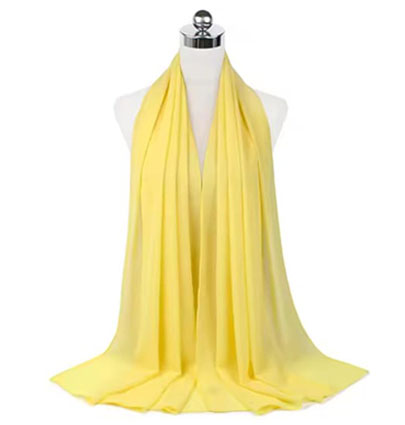 Plain Chiffon Hijabs Light Yellow